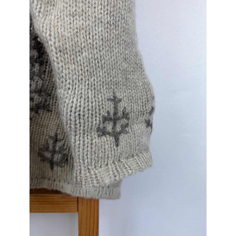 Vintage Eddie Bauer Cream Tree Pattern Wool Sweater Size XXL - Picture 3 of 7